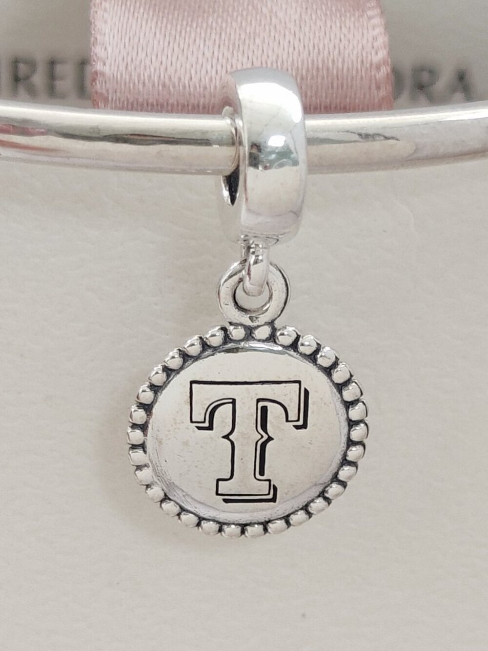 Pandora Texas Rangers Baseball Dangle Charm Bracelet Charm S925 Silver with box